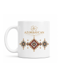 Azerbaycan Halı Motifli Seramik Kupa